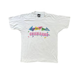 Vintage 90s Screen Stars Cheerleader Single Stitch T-Shirt - White - Size L